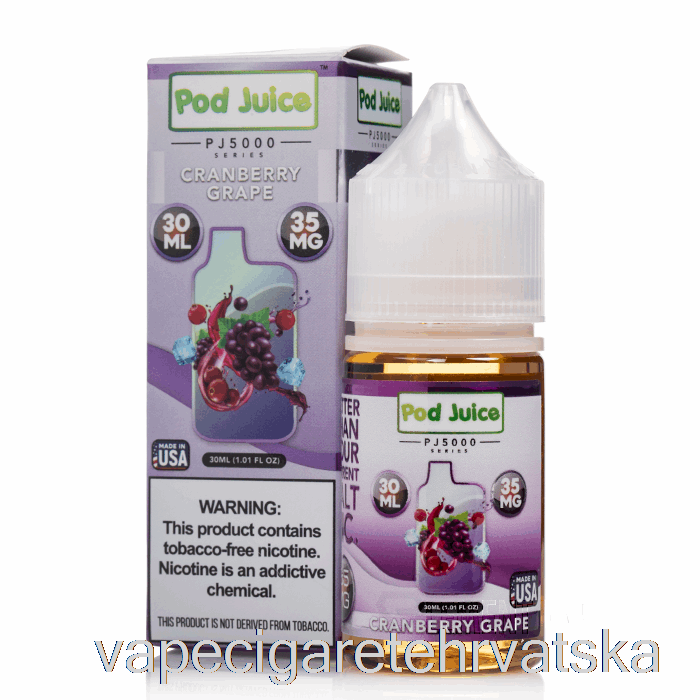 Vape Hrvatska Brusnica Grožđe - Mahuna Sok Pj5000 - 30ml 35mg